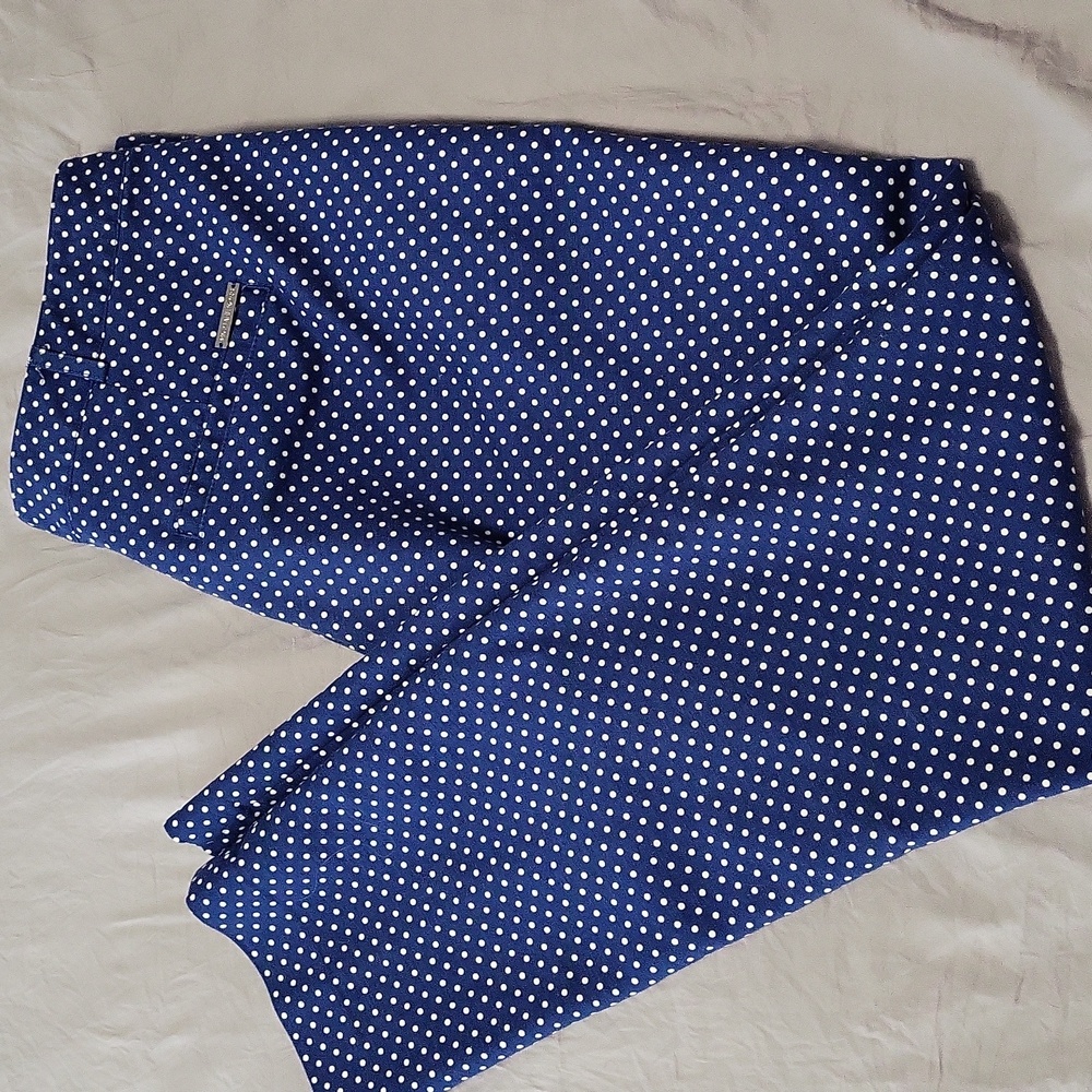 Michael Kors Navy Polka Dot Chino Pants
